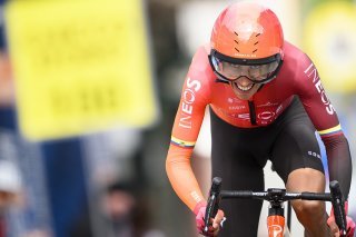 Egan Bernal lors du prologue du récent Tour de Romandie KEYSTONE/LAURENT GILLIERON